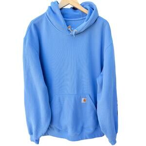 Carhartt Hoodie Mens 2XL Blue Original Fit Workwear Sweatshirt